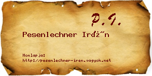 Pesenlechner Irén névjegykártya
